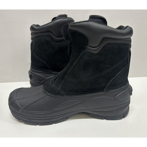 Totes Glacier-Zip men size 11 M black suede man made material upper - Picture 5 of 12